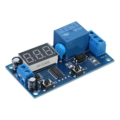 Image of DC 12V Timer Module Cycle Delay Switch Turn On/Off Adjustable Relay Board Infinite Loop with LED Display for Operating Equipment