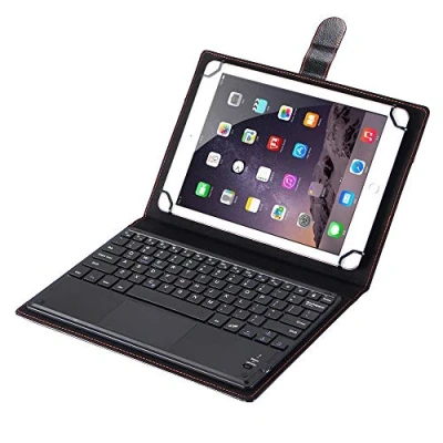 Image of J&amp;H Universal 10¡¯¡¯ Tablet Keyboard Leather Case, Samsung Galaxy Tab A 9.7 Synthetic Cover with Bluetooth (TOUCHPAD MOUSE) for [SM T550/T555]