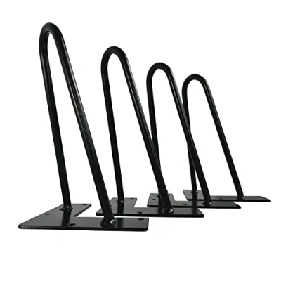 Image of Oypla 8 Inch / 20cm Hairpin Legs Set of 4 Heavy Duty Metal Coffee Dining Table DIY Furniture