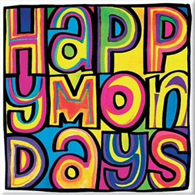 Image of Happy Mondays Fridge Magnet Dayglo Band Logo Official 76mm x One Size