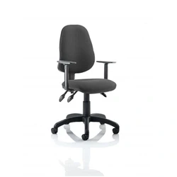 Image of Eclipse Plus III Lever Task Operator Chair with Height Adjustable Arms Charcoal