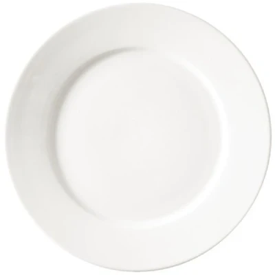 Image of Wide Rim Plate 6.75in (17cm) (Box of 6) great value pure white crockery for your home