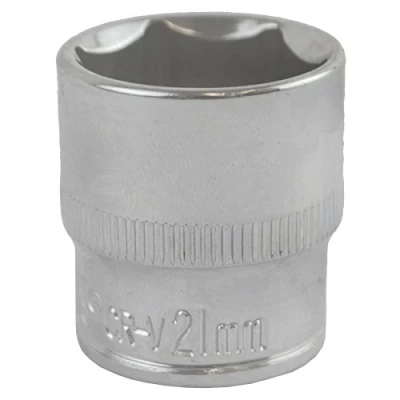 Image of 21mm 3/8&quot; Drive Shallow Metric Socket Single Hex / 6 Sided Bergen