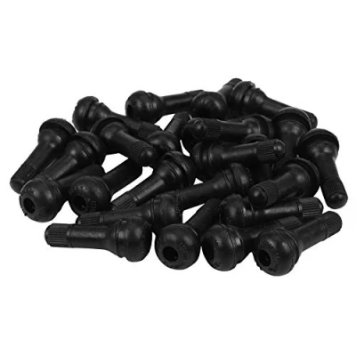 Image of Uxsjakjsd 25Pcs TR 413 Short Rubber Car Tubeless Vacuum Snap In Tire Valve Stems alloy