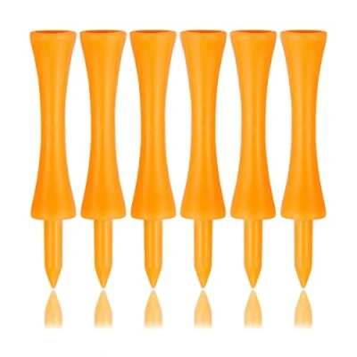Image of Zivisk Orange Golf Tees Plastic 70MM 100 Count Long Castle 2 3/4 inch
