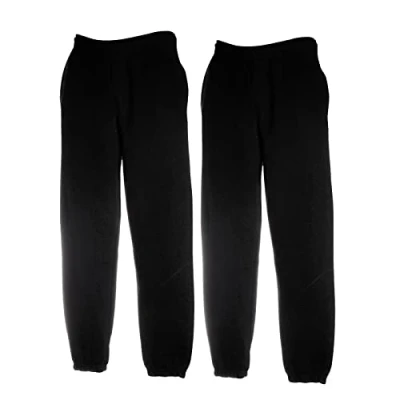 Image of Fruit of The Loom Men&#039;s Trousers, 2 x black elastic + 1 Hl purchase notepad, XXL