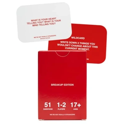 Image of Breakup Edition by We’re Not Really Strangers A Card Game and Guide Designed to Help You Get Over Your Ex, 51 Questions Wildcards Self Reflect Heal After
