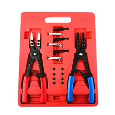 Image of CLPEEN 2 Pc.10 inch Ratchet Type Circlip Remover Installer Snap Ring Pliers Set