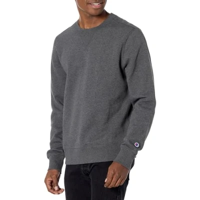 Image of Champion Men&#039;s Authentic Originals Sueded Sweatshirt, Charcoal Heather, S