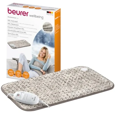 Image of Beurer HK123 Nordic XXL Heat Pad, Longer Electric Pad For Even More Comforting Warmth And Relaxation, 3 Temperature Settings &amp; Automatic Switch Off, 60 x 30 cm