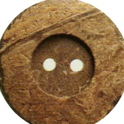 Image of Hemline Round Textured Brown Buttons Recessed Centre 28mm (Pk2)