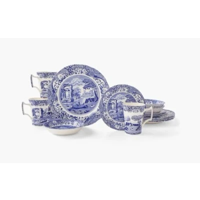 Image of Spode Blue Italian 16 Piece Dinner Set