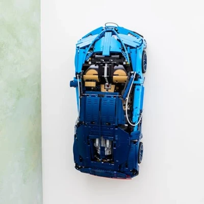 Image of Brickify Wall Mount Bracket Compatible With Lego Technic Bugatti Chiron 42083 Securely Display Your Car Set NOT Included