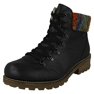 Image of Rieker Lace Up/Zip Water Resistant Boot 5 Blue