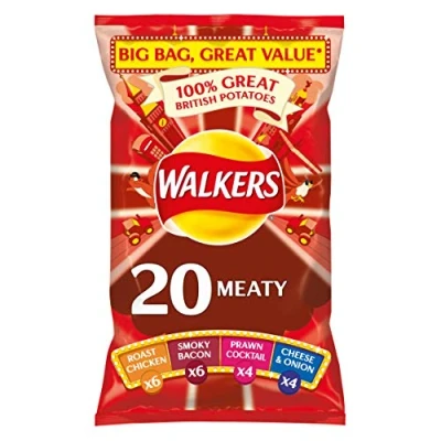 Image of Walkers Meaty Multipack Crisps, 20 x 25 g