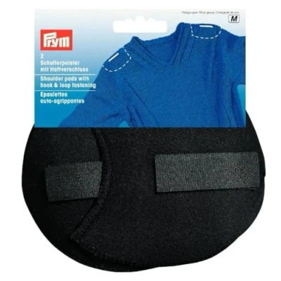 Image of Prym Shoulder Pads Raglan with Hook and Loop Fastening Black S