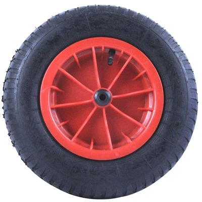 Image of 350mm 14&quot; Pneumatic Wheelbarrow Wheel with 13 &amp; 25mm Axle Bore