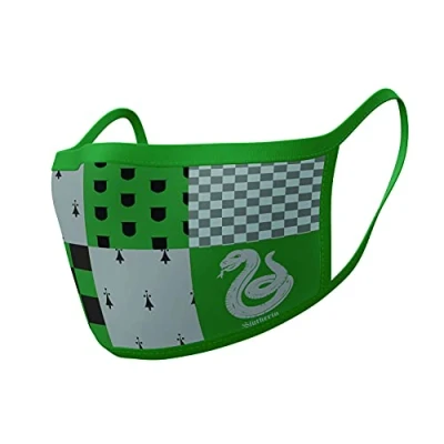 Image of PYRAMID Harry Potter Slytherin Face Covering&#039;s (Pack of 2)