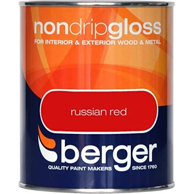 Image of Berger Non Drip Gloss 750ml Russian Red