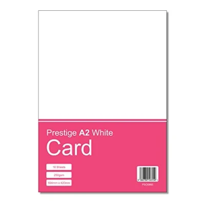 Image of A2 White Card 250gsm Craft 10 Sheets