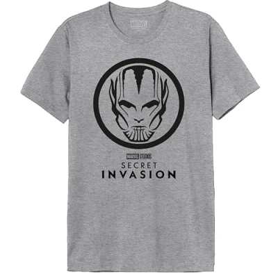 Image of Marvel Men&#039;s Mesecints007 T Shirt, Melange Grey, L