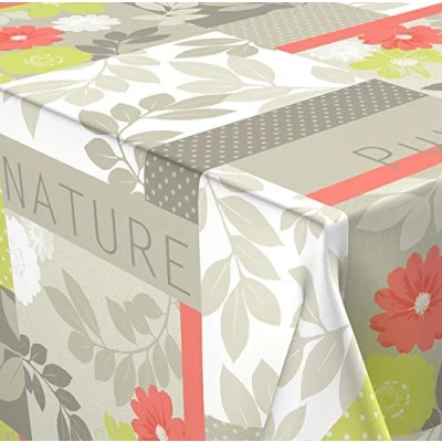 Image of Venilia Oilcloth Tablecloth with Folk Print, Rectangular, Tablecloth, Table Linen, Wax Liquid Impermeable, Easy Care, 140 x 160 cm, 55320