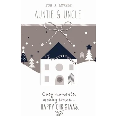 Image of Cards Christmas for Auntie &amp; Uncle, Cosy Moments, Snowy House Design