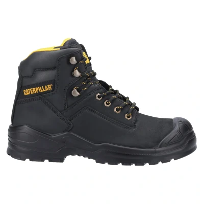 Image of Caterpillar Safety Striver S3 Leather Boots Mens Black Size UK 6