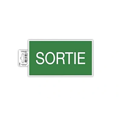 Image of Exacompta Ref. 67006E 1 Exit non slip adhesive PVC panel 20x11 cm Green