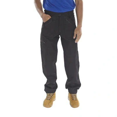 Image of Click Action Work Trousers Black 30 Short