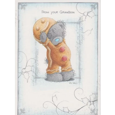 Image of From your Grandson Me to You Bear Christmas Card