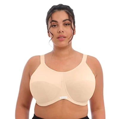 Image of Elomi womens Full Coverage Sport Sports Bra, Black, 38D