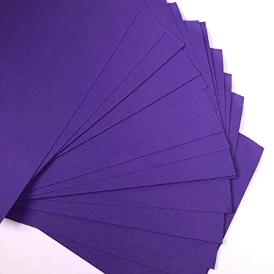 Image of A4 Purple Card 50 Sheets Thin Coloured 160gsm Printer Photocopier