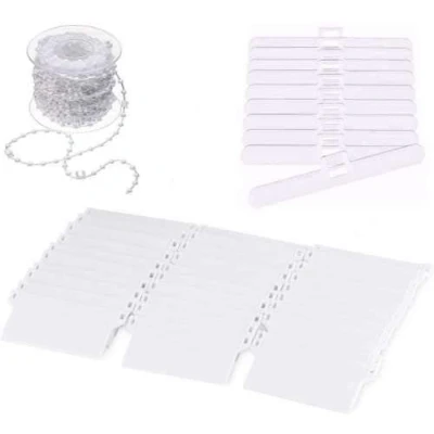 Image of Vertical Blind 89mm Bottom Weights Top Hangers and Chain Repair KIT (12)