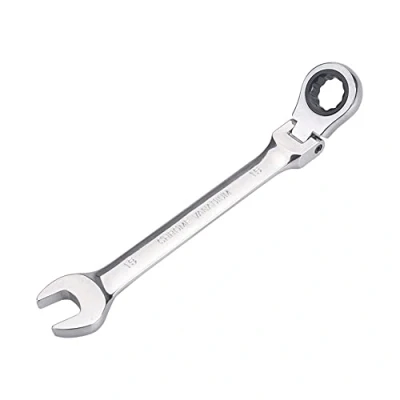 Image of 通用 FLZOSPER 15mm Metric Flex Head Gear Wrench,Box End 72 Tooth Ratcheting Combination Wrench Spanner