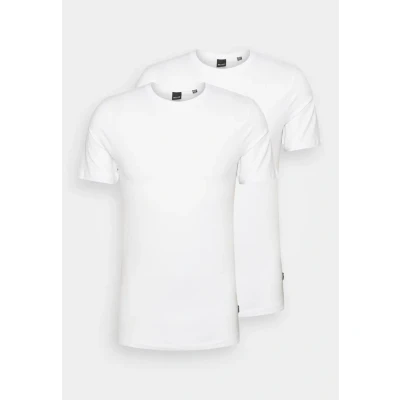 Image of Only &amp; Sons Onsbasic SLIM O NECK 2 PACK Basic Tshirt, Men&#039;s, Size: Small, White