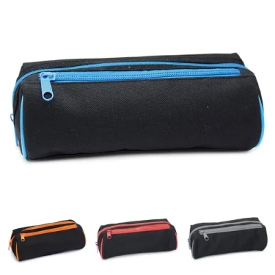 Image of Fashion Stationery Pencil Case Large Cases for Girls Boys Teenagers Kids Black Big Capacity Sporty Blue 2 Zip Compartment Back to Secondary High School