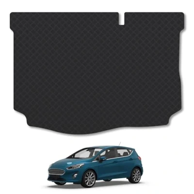 Image of Car Mat Co Rubber Boot Liner Compatible with Ford Fiesta (2017+) Tailored Fit Heavy Duty Premium 3mm Protector Mat, Anti Slip, Durable and Waterproof Custom Dog Friendly