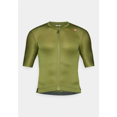 Image of Castelli Espresso Cycling Jersey, Men&#039;s, Size: Medium, Sage/electric lime