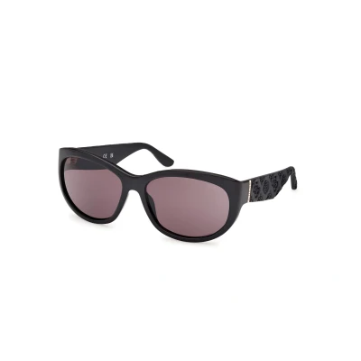Image of Guess Sunglasses Glossy blacksmoke gray, Women&#039;s, Size: 60, black smoke gray