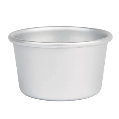 Image of Vogue Aluminium Mini Dariole Mould 100ml, Pack of 6, Size: 40(H)x 65(Diameter)mm, Mousse Pudding Mashed Potato Vegetable Moulds, Commercial Restaurant or Home Kitchen Use K514