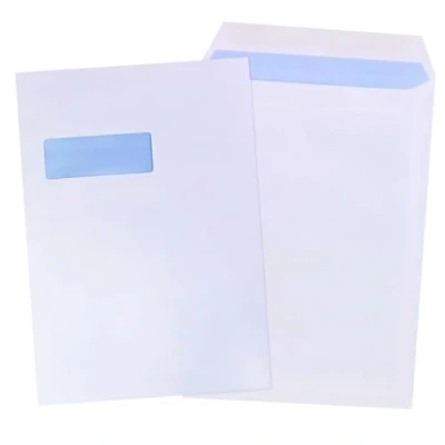 Image of GP Globe Packaging 20 x C4 A4 White Window Self Seal Paper Envelopes (Size: 324x229mm) Printer Safe &amp; Fully Opaque Security Business Mailing for Office Home Use