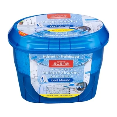 Image of Acana Advanced Safety Moisture Absorber &amp; Freshener Cool Marine Fragrance Dehumidifier for Damp, Mould in Your Home, Caravan, Kitchen, Bathroom, Bedroom, Garage, Office