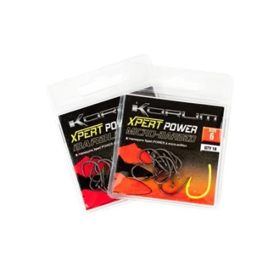 Image of Korum Xpert Power Hooks Barbless Size 8 Qty 10