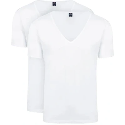 Image of Suitable Vitaru T Shirt Deep V Neck 2 Pack White size S