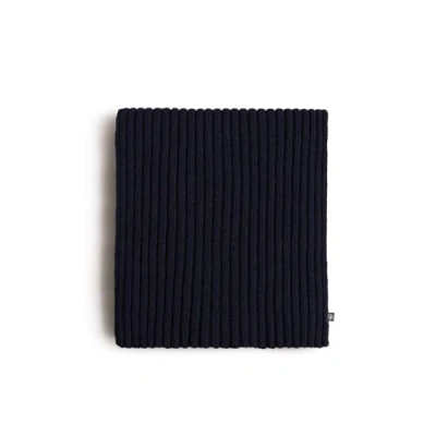 Image of Ted Baker Kauff Cardigan Stitch Scarf Wool and Cashmere Blend in Navy Blue