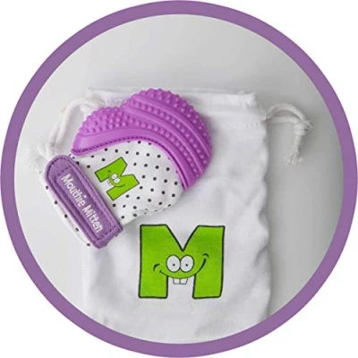 Image of Mouthie Mitt Baby Teething Glove Purple