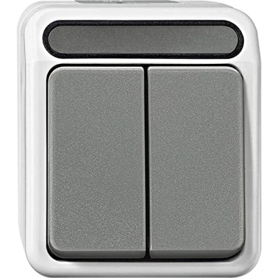 Image of Merten Aquastar MEG3115 8029 Series Switch, 1 Pole, Light Grey