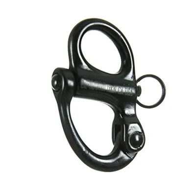 Image of Fusion Climb Quick Release High Strength Snap Shackle 18KN Pull Lock Mechanism Matte Black