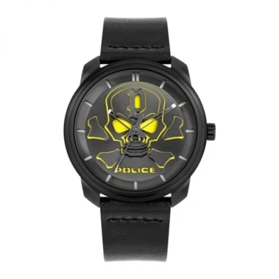 Image of Police Unisex Adult Analog Quartz Watch with Leather Strap PL15714JSB.02